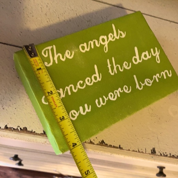 Green wall hanging decor baby nursery The Angels Danced The Day You Were Born​ - Picture 6 of 6